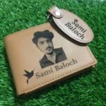 Premium Customized Men’s Wallet & Keychain Combo| Engraved Wallet and Keychain Set for Him | Personalized Wallet and Keychain Gift Set