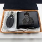 Premium Customized Men’s Wallet & Keychain Combo| Engraved Wallet and Keychain Set for Him | Personalized Wallet and Keychain Gift Set - Image 3